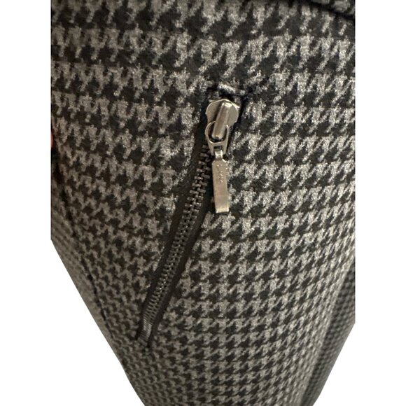J.McLaughlin Womens Houndstooth Patterned Slim Fit Pants Size 0 Black/Gray Rayon - Picture 9 of 13